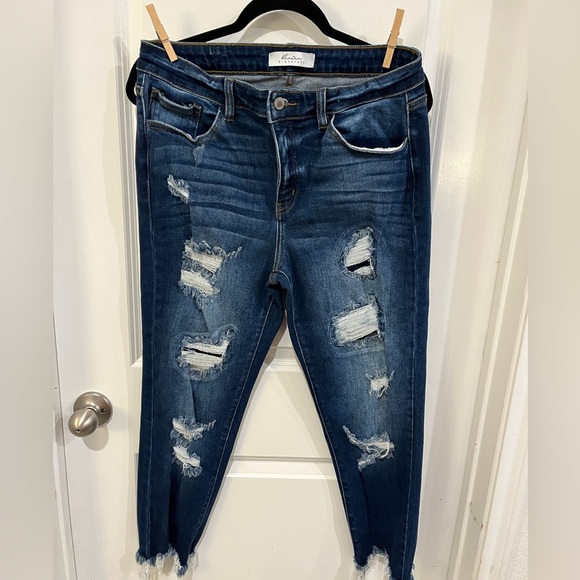 KanCan Denim - KanCan Blue Cropped Distressed Jeans